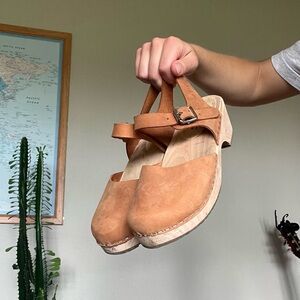 Lotta from Stockholm - Size 37 Suede Wooden Clogs